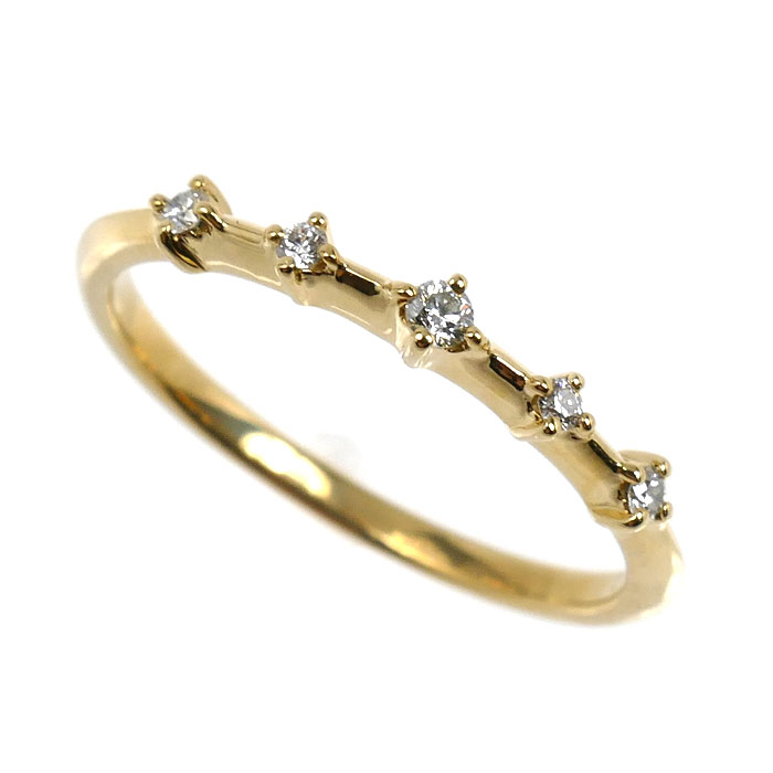 TASAKI タサキ K18YG イエローゴールド リング・指輪 ダイヤモンド0.06ct 11号 1.7g レディース【中古】【美品】