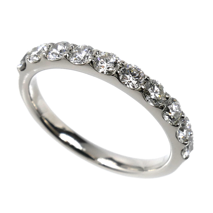 Vendome Aoyama ヴァンドーム青山 Pt950プラチナ ハーフエタニティ リング・指輪 APVR0483__DI ダイヤモンド0.66ct 11号 4.0g レディース【中古】【美品】