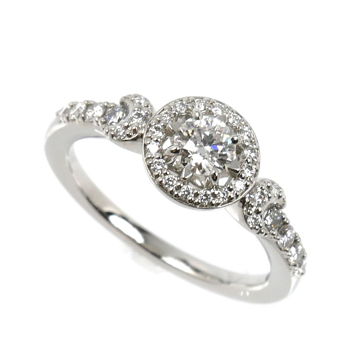 STAR JEWELRY スタージュエリー Pt950プラチナ Eclipse Halo リング・指輪 1PR0427 ダイヤモンド0.212ct ダイヤモンド0.19ct 9号 4.8g レディース【中古】【美品】