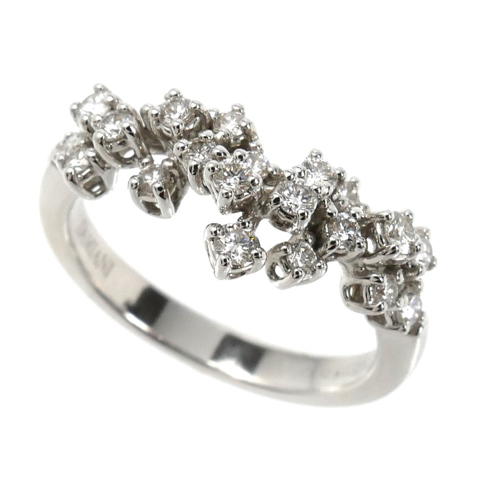 Damiani ダミアーニ K18WG ホワイトゴールド ミモザ リング・指輪 20086882 ダイヤモンド 11号 51 3.8g レディース【中古】【美品】