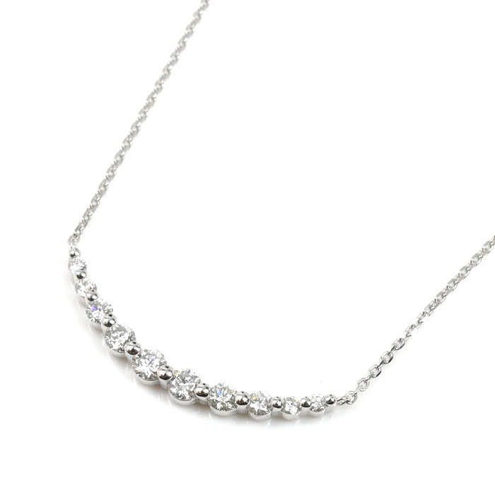 Vendome Aoyama ヴァンドーム青山 Pt950プラチナ Pt850プラチナ リュール ネックレス APVN154540DI ダイヤモンド0.45ct 3g 40cm レディース【中古】