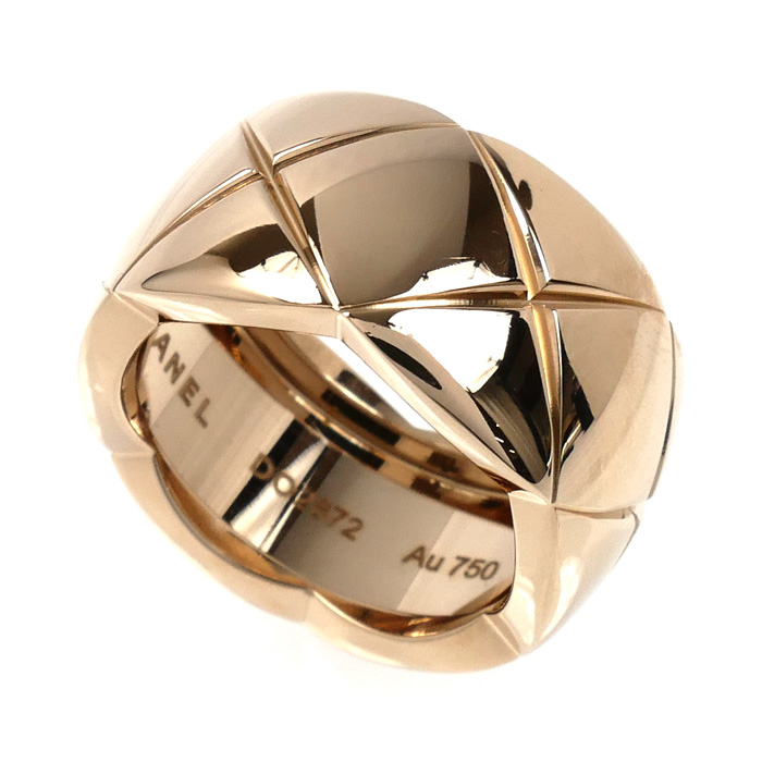CHANEL シャネル K18PG ピンクゴールド ココクラッシュ ラージ  リング・指輪 J10818 11号 51 12.1g レディース【中古】【美品】