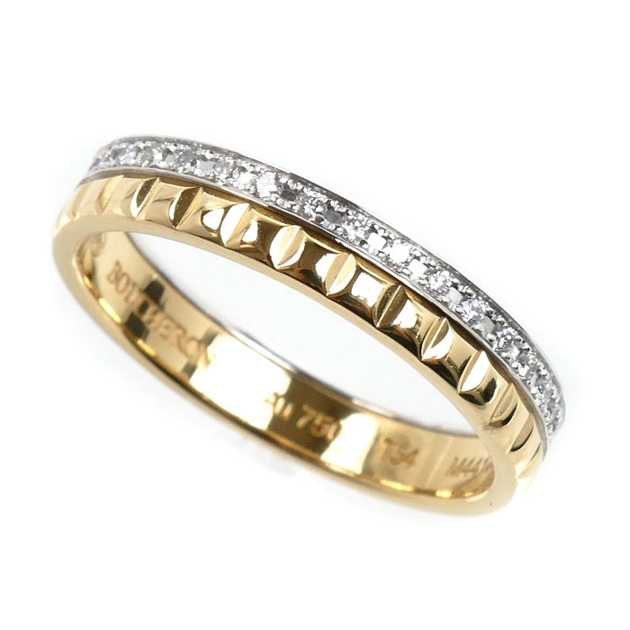 Boucheron ブシュロン K18YG イエローゴールド K18WG ホワイトゴールド キャトル ラディアント リング・指輪 JAL00279 ダイヤモンド 14号 54 3.8g レディース【中古】【美品】