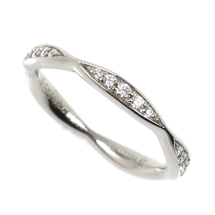 CHANEL シャネル Pt950プラチナ カメリア フルエタニティ リング・指輪 J10668 ダイヤモンド 7号 47 2.8g レディース【中古】【美品】