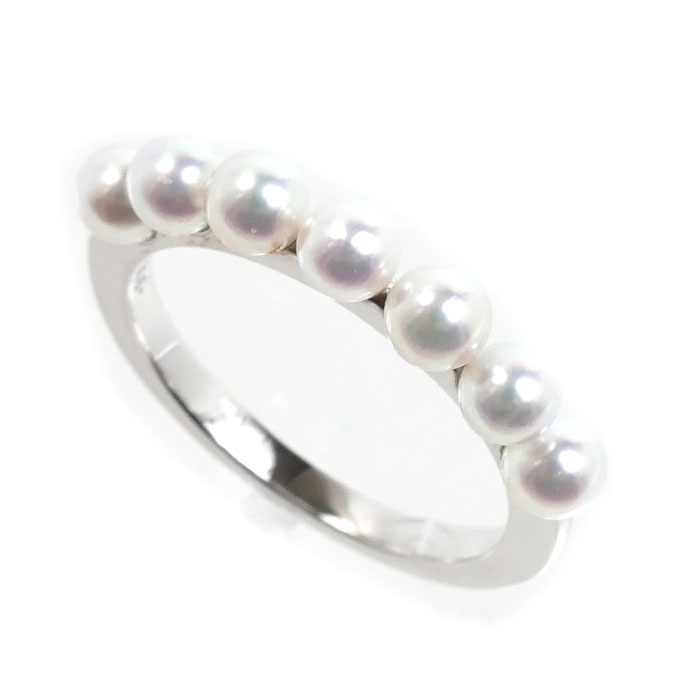 MIKIMOTO ミキモト K18WG ホワイトゴールド リング・指輪 PR-1426 パール約3.5mm 11号 2.9g レディース【中古】【美品】
