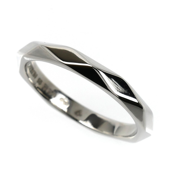 Boucheron ブシュロン Pt950プラチナ ファセット リング・指輪 JAL00014 15.5号 56 5.0g レディース【中古】【美品】