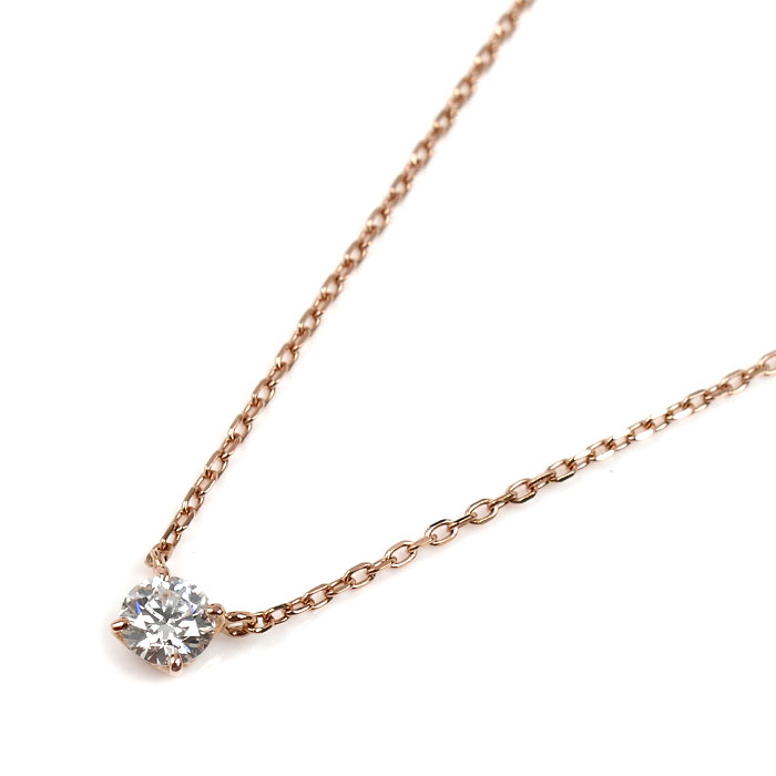 Vendome Aoyama ヴァンドーム青山 K18PG ピンクゴールド キャトル ネックレス AGAN637643DI ダイヤモンド0.145ct 1.4g 43cm フリーチェーン レディース【中古】