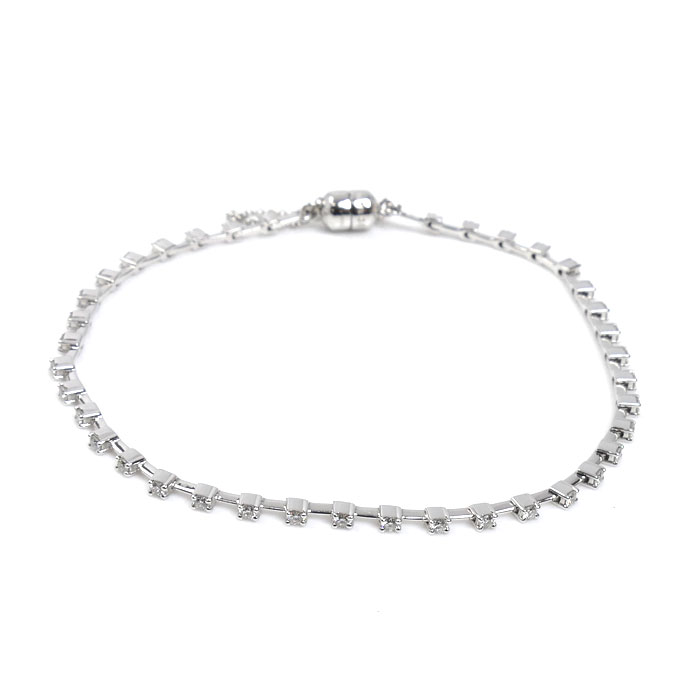 TASAKI タサキ K18WG ホワイトゴールド ブレスレット ダイヤモンド0.65ct 5.7g 18cm レディース【中古】【美品】