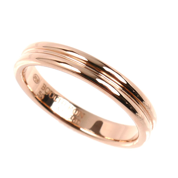 Boucheron ブシュロン K18PG ピンクゴールド ゴドロン リング・指輪 JAL00009 10号 50 3.3g レディース【中古】【美品】
