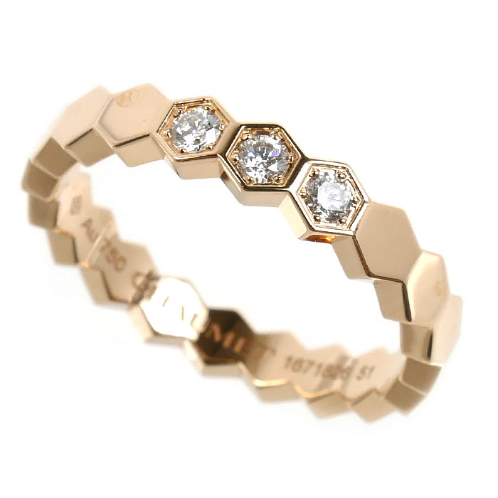Chaumet ショーメ K18PG ピンクゴールド ビーマイラブ リング・指輪 083361 ダイヤモンド 11号 51 3.4g レディース【中古】【美品】