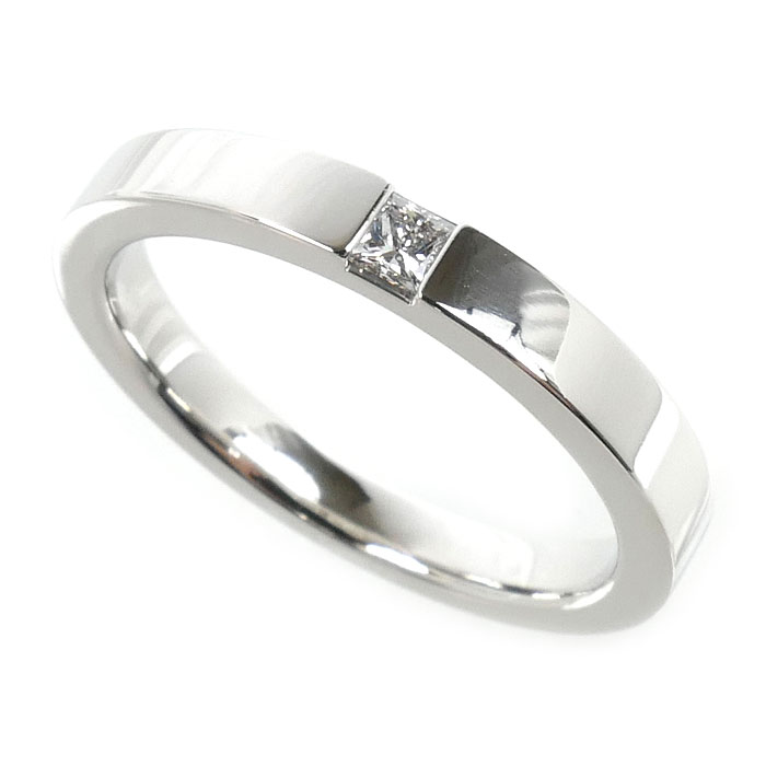 HARRY WINSTON ハリーウィンストン Pt950プラチナ プリンセスカット マリッジ  リング・指輪 WBDPPCBZS10-095 ダイヤモンド0.11ct 19.5号 8.7g レディース【中古】【美品】
