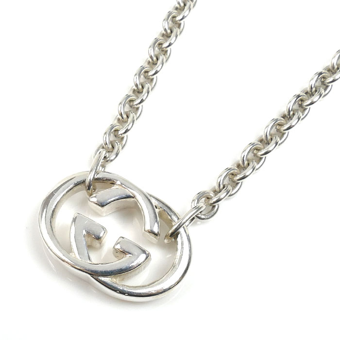 GUCCI グッチ シルバー925 インターロッキングG ネックレス 190489 28.2g 45cm メンズ【中古】