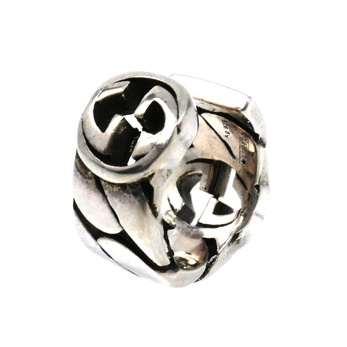 GUCCI グッチ シルバー925 インターロッキングG イヤリング イヤーカフ 675121 J8400 0728 2.6g 片耳 レディース【中古】