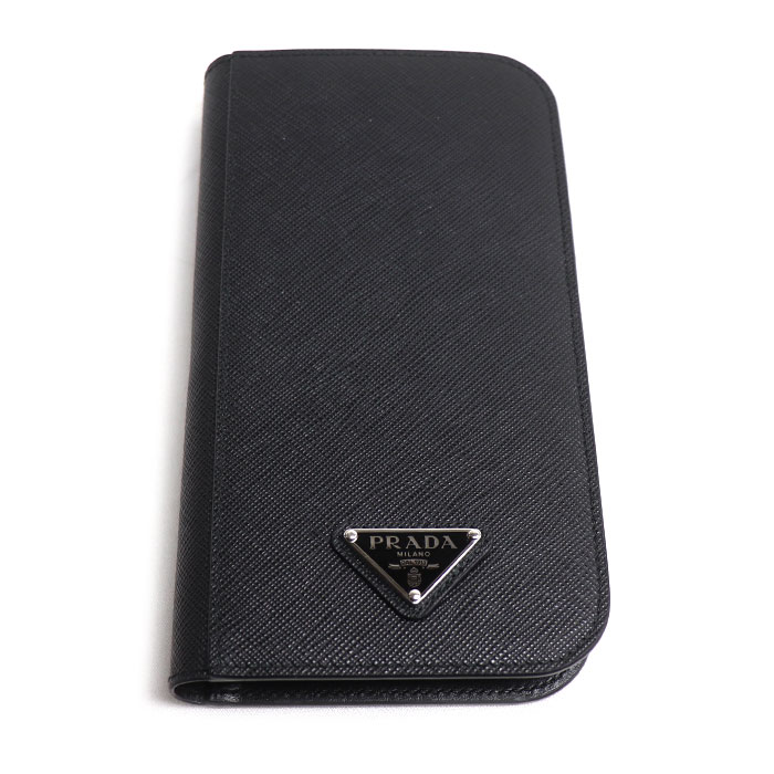 PRADA プラダ サフィアーノ iPhone17Pro Max iPhoneケース ブラック 2ZH224_QHH_F0002 ユニセックス【中古】【美品】