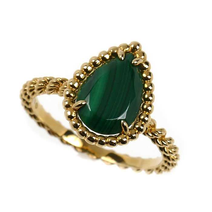 Boucheron ブシュロン K18YG イエローゴールド セルパンボエム マラカイト リング・指輪 JRG02795 マラカイト 10号 50 2.7g レディース【中古】【美品】