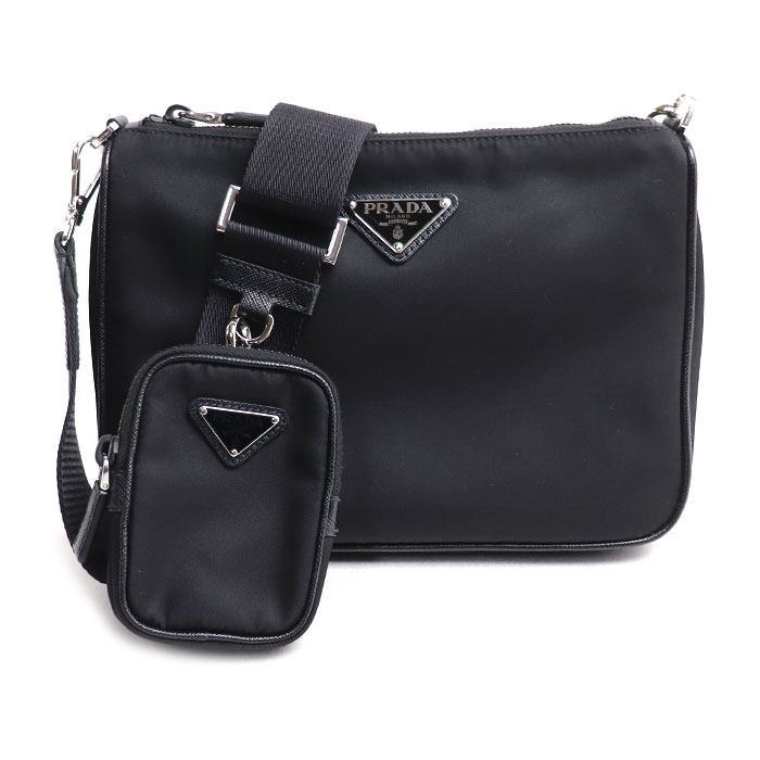 PRADA プラダ テスート ショルダーバッグ ブラック 2VH113_2DMH_F0002 レディース【中古】
