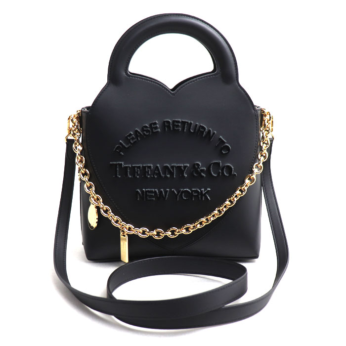 TIFFANY&Co. ティファニー リターントゥティファニー 2Wayショルダーバッグ チャームミニ ブラック レディース【中古】【美品】
