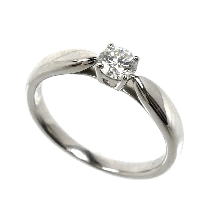 TIFFANY&Co. ティファニー Pt950プラチナ ハーモニー リング・指輪 #64384 ダイヤモンド0.19ct 4.5号 3.0g レディース【中古】【美品】