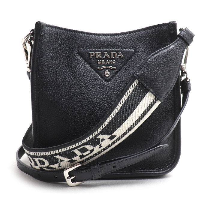 PRADA プラダ ヴィッテロダイノ ショルダーバッグ ブラック 1BH191 レディース【中古】【美品】