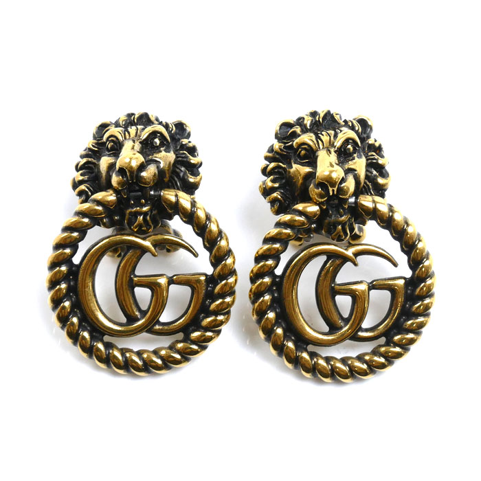 GUCCI グッチ GP ライオンヘッド イヤリング 35.8g レディース【中古】【美品】