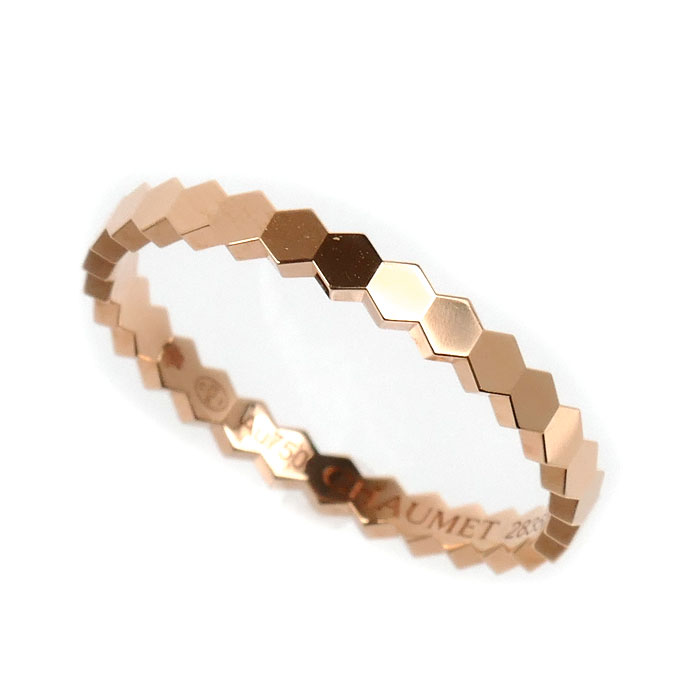 Chaumet ショーメ K18PG ピンクゴールド ビーマイラブ ハニカム リング・指輪 081931 15.5号 56 2.0g レディース【中古】【美品】
