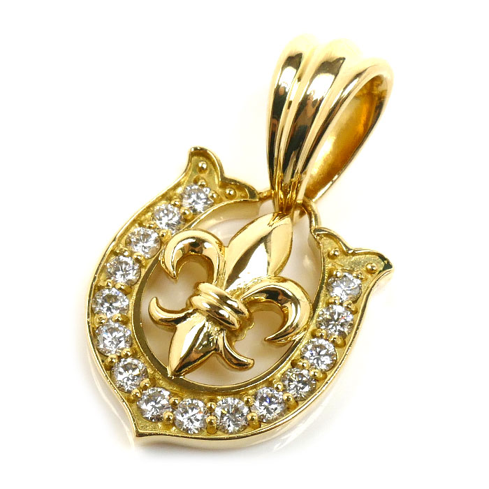 ゆきざき K18YG イエローゴールド REGALIA レガリア ペンダントトップ YMR30.12.6.5 ダイヤモンド0.60ct 7.6g ユニセックス【中古】