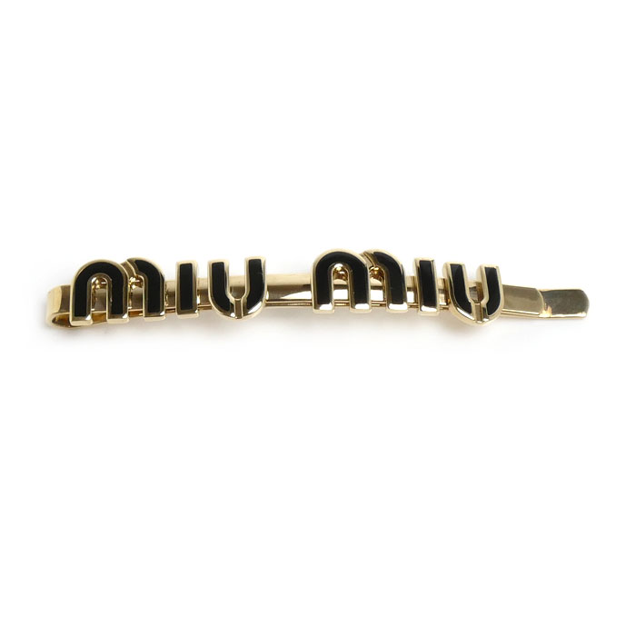 MIUMIU ミュウミュウ GP ロゴ ヘアピン ヘアアクセサリー ヘアピン 51F146 2F6T F0002 レディース【中古】