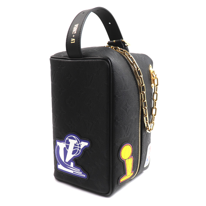 LOUIS VUITTON ルイ・ヴィトン ヴィトンx NBA クローク ドップキット ハンドバッグ モノグラムエンボス ブラック M58515 メンズ【中古】【美品】