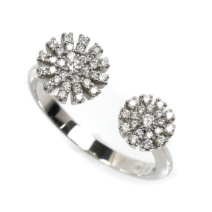 Damiani ダミアーニ K18WG ホワイトゴールド マルゲリータ  リング・指輪 20089283 ダイヤモンド 12号 3.5g レディース【中古】【美品】