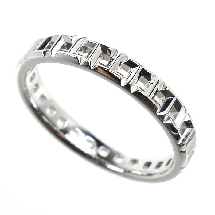 TIFFANY&Co. ティファニー K18WG ホワイトゴールド Tトゥルー ナロー リング・指輪 62508426 18号 3.7g メンズ【中古】【美品】