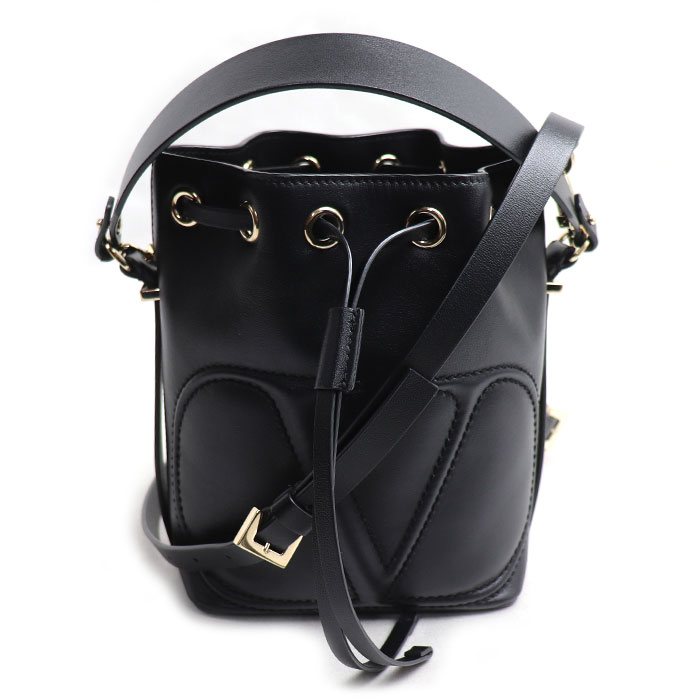 Valentino Garavani ヴァレンティノ・ガラヴァーニ スモール VLOGO 2Wayショルダーバッグ ブラック レディース【中古】【美品】