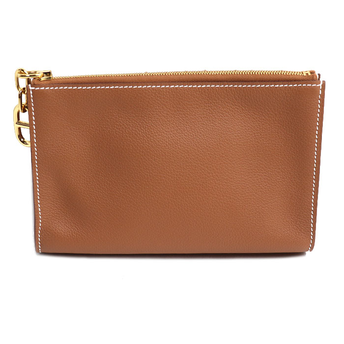 HERMES エルメス ジップアンゴーＰＭ ポーチ ゴールド H084321CC37  ユニセックス K刻印（2025年）【中古】【極美品】