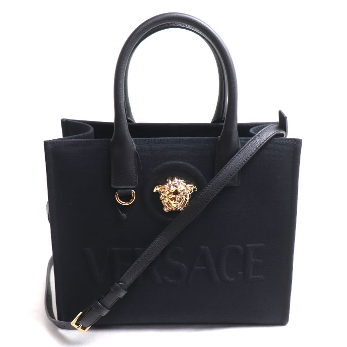 VERSACE ヴェルサーチ ラ メデューサ スモール ハンドバッグ ブラック 1005861-1A03095_DTU_UNICA_1B00V レディース【中古】【美品】
