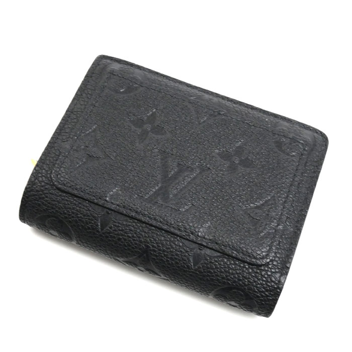 LOUIS VUITTON ルイ・ヴィトン ポルトフォイユ・クレア 二つ折り財布 モノグラム・アンプラント ノワール M80151 レディース【中古】【美品】