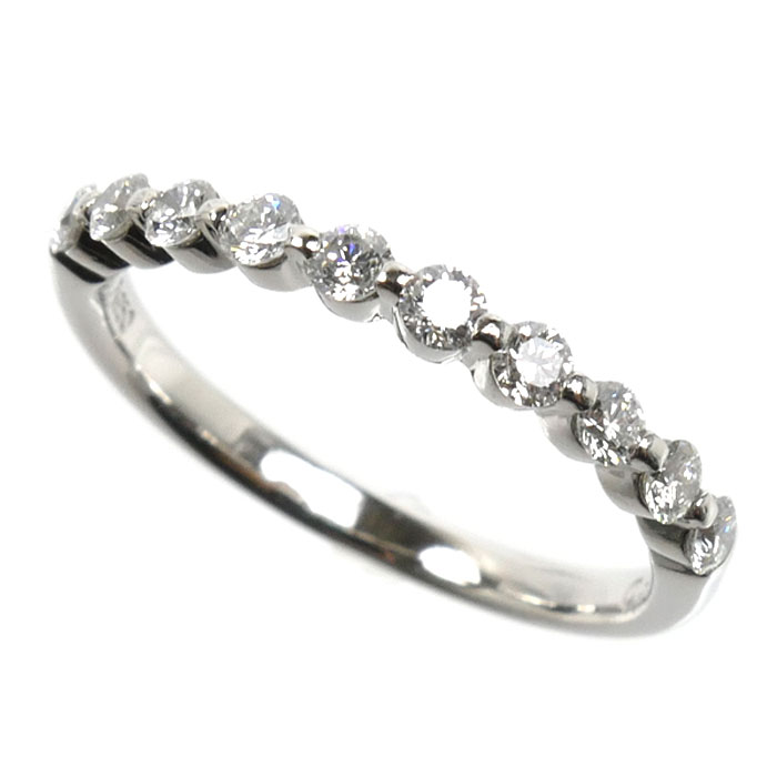 Vendome Aoyama ヴァンドーム青山 Pt950プラチナ ハーフエタニティ リング・指輪 ダイヤモンド0.33ct 9号 2.4g レディース【中古】【美品】