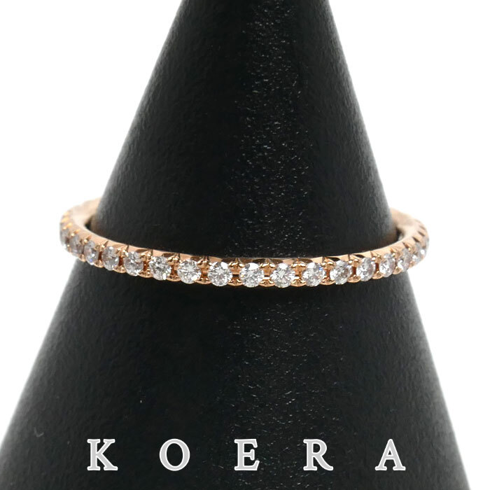 TIFFANY&Co. ティファニー K18PG ピンクゴールド メトロ フルサークル  リング・指輪 ダイヤモンド 6.5号 0.9g レディース【中古】