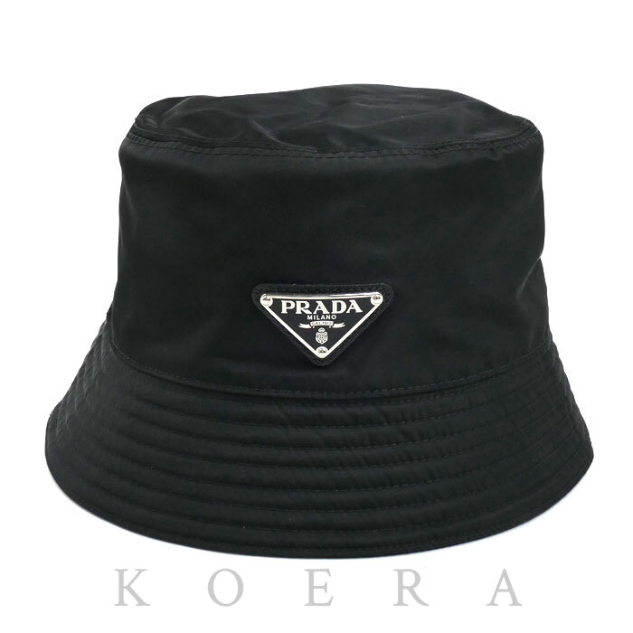 PRADA プラダ Re-Nylon バケットハット ハット ブラック 2HC137_2DMI_F0002 L ユニセックス【中古】【美品】