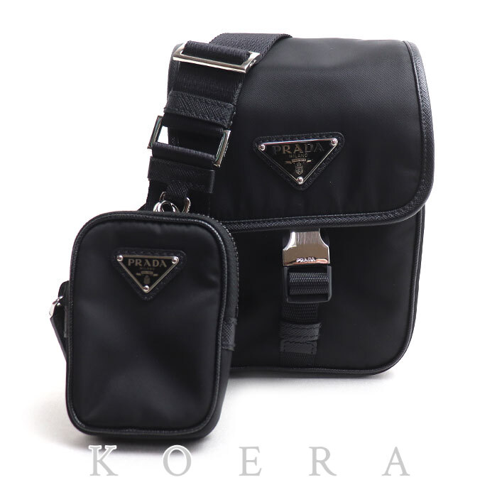 PRADA プラダ テスート ショルダーバッグ ブラック 2VD043 2DMH F0002 ユニセックス【中古】【美品】