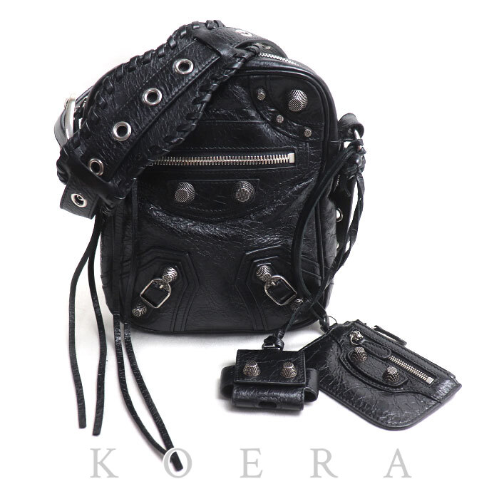 BALENCIAGA バレンシアガ ル カゴール ショルダーバッグ ブラック 719065 210KR 1000 メンズ【中古】【美品】