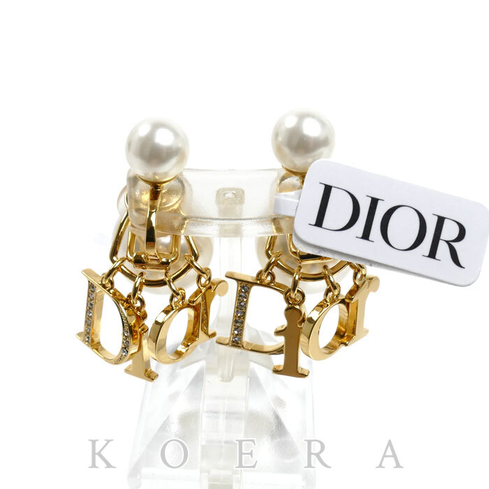 Dior ディオール GP ラインストーン フェイクパール トライバル ディオール クリップイヤリング E4734WOMCY_D319 レディース【中古】【美品】