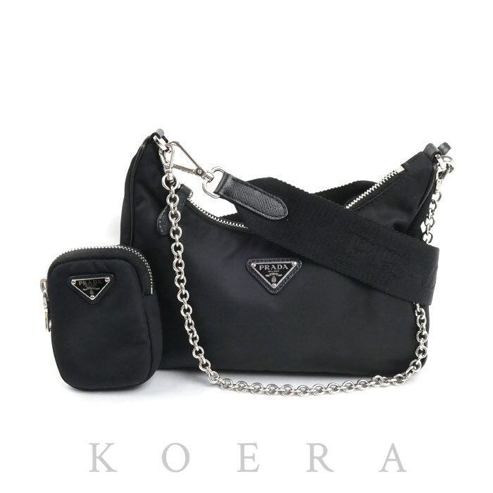 PRADA プラダ Re-Edition 2005 Re-Nylon ショルダーバッグ ブラック 1BH204_R064_F0002  レディース【中古】【美品】