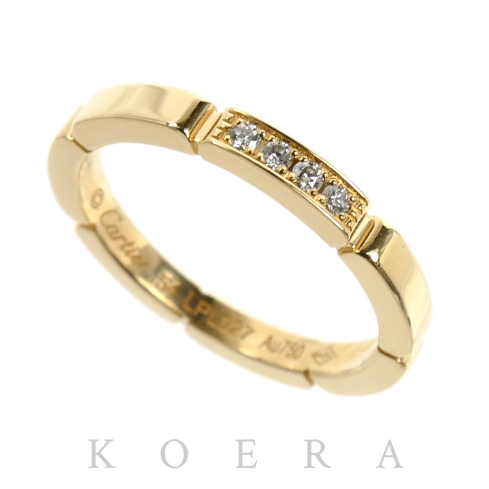 CARTIER カルティエ K18YG イエローゴールド マイヨンパンテール 4P ダイヤ リング・指輪 B4080354 ダイヤモンド 13.5号 54 4.1g レディース【中古】【美品】