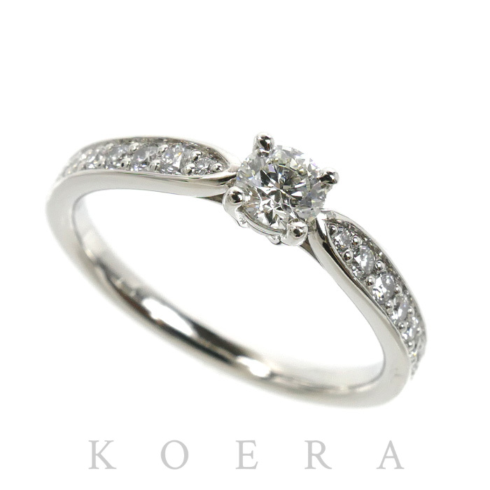 TIFFANY&Co. ティファニー Pt950プラチナ ハーモニー ハーフサークル ダイヤ リング・指輪 ダイヤモンド0.24ct 11号 3.7g レディース【中古】【美品】