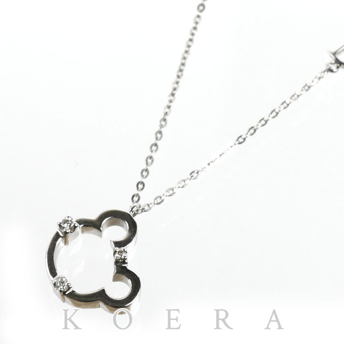 Damiani ダミアーニ K18WG ホワイトゴールド ミニシンボリ ベア ネックレス ダイヤモンド 3.2g 42cm レディース【中古】【美品】