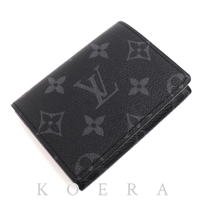 LOUIS VUITTON ルイ・ヴィトン アンヴェロップ･カルト ドゥ ヴィジット カードケース モノグラムエクリプス ブラック M12874 メンズ【中古】【美品】