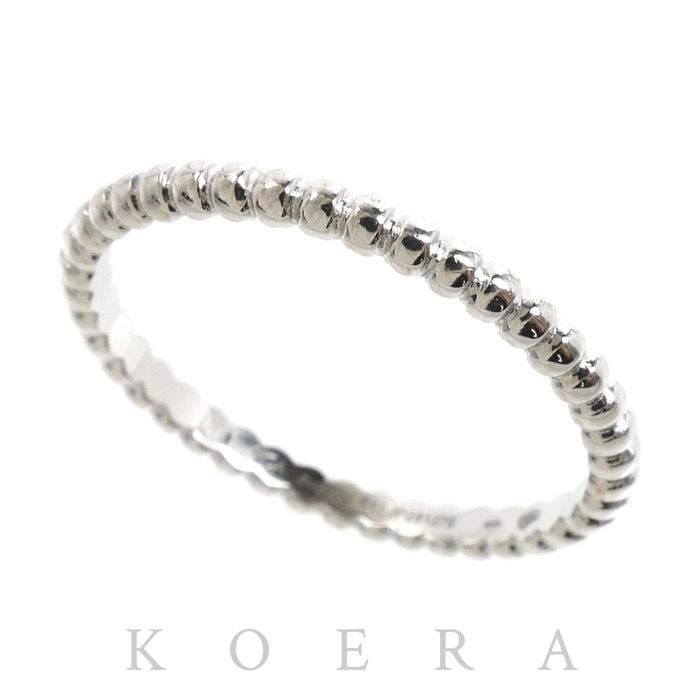 Van Cleef & Arpels ヴァンクリーフ＆アーペル K18WG ホワイトゴールド ペルレ リング・指輪 VCARPJME61 20.5号 61 2.6g メンズ【中古】【美品】