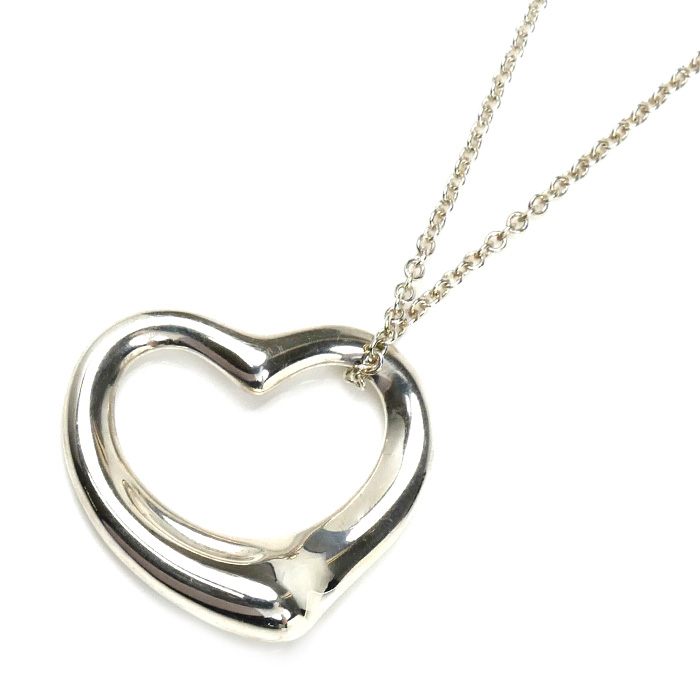 TIFFANY&Co. ティファニー シルバー925 オープンハート ネックレス 60020473 10.8g 46cm レディース【中古】