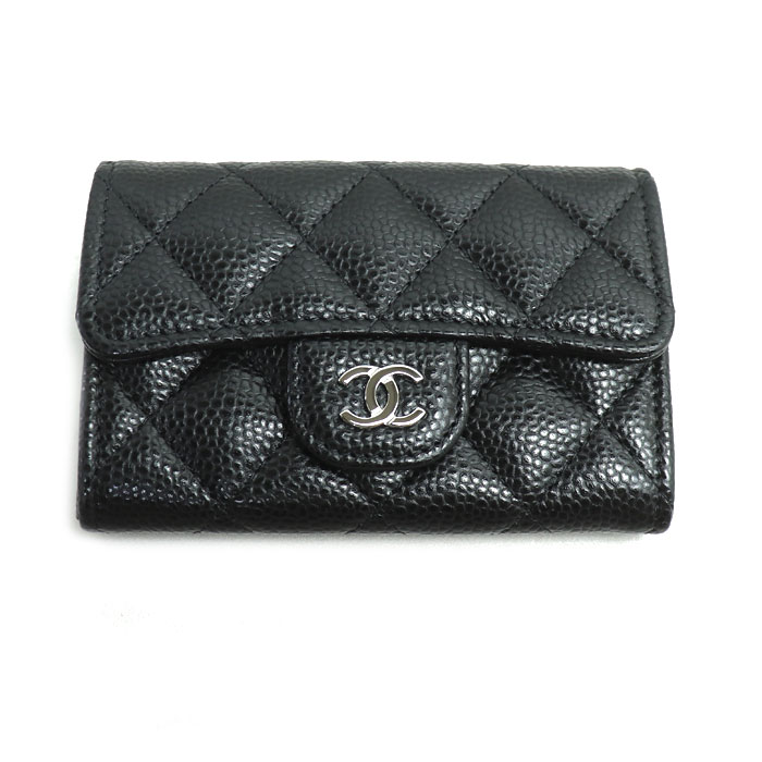 CHANEL シャネル マトラッセ クラシック フラップ カードケース ブラック AP0214 レディース【中古】【美品】
