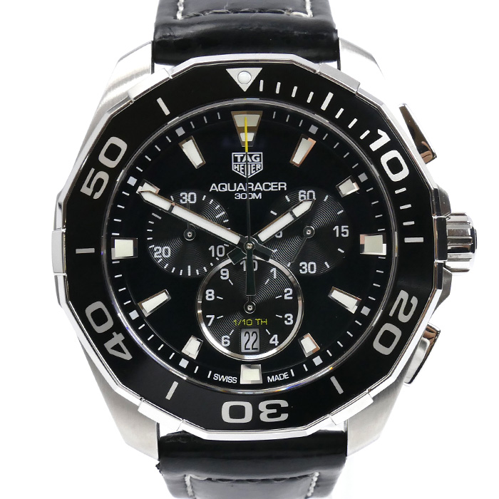 TAG HEUER タグホイヤー アクアレーサー  腕時計 電池式 CAY111A クロノ メンズ【中古】