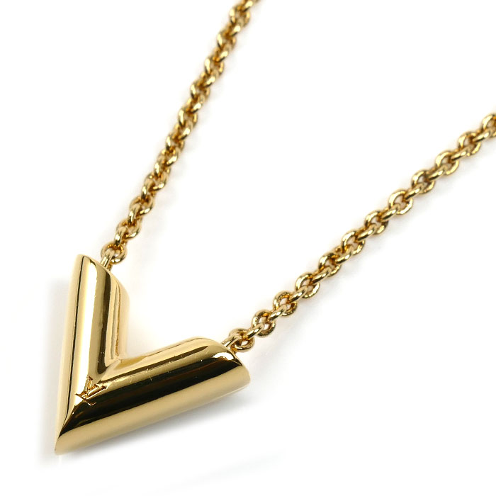 LOUIS VUITTON ルイ・ヴィトン メタル エセンシャル V ネックレス M61083 9.7g 41～46cm レディース【中古】